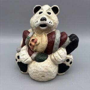 Polar Bear Holding Santa Claus - Rodney W. Leeseberg 2000 Vintage